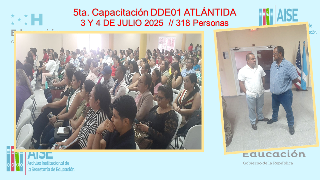 113.- CAPACITACION DIRECCION DEPARTAMENTAL DE ATLÁNTIDA  DDE01 2025