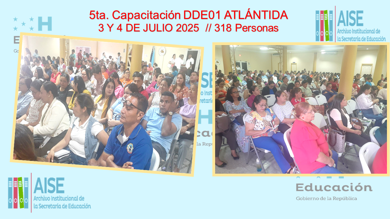 113.- CAPACITACION DIRECCION DEPARTAMENTAL DE ATLÁNTIDA  DDE01 2025