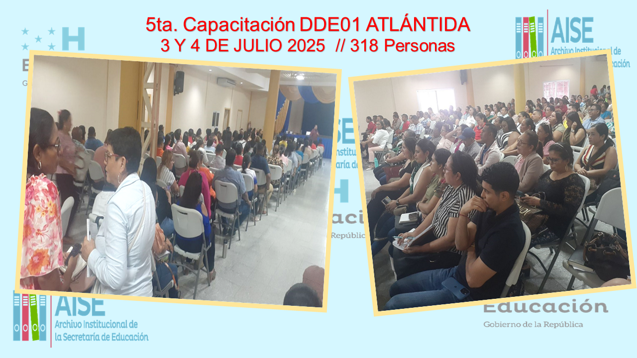 113.- CAPACITACION DIRECCION DEPARTAMENTAL DE ATLÁNTIDA  DDE01 2025