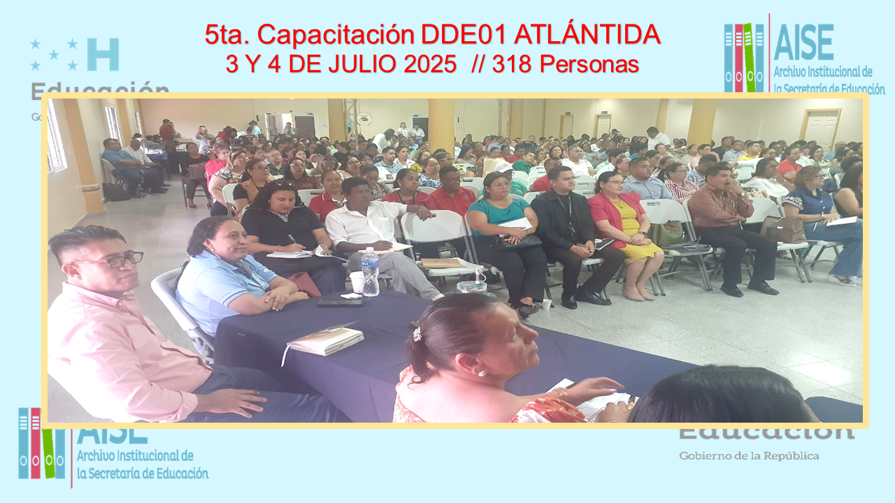 113.- CAPACITACION DIRECCION DEPARTAMENTAL DE ATLÁNTIDA  DDE01 2025