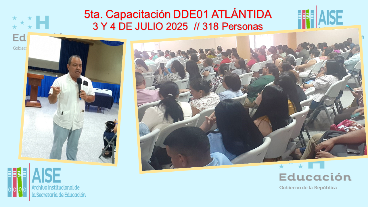 113.- CAPACITACION DIRECCION DEPARTAMENTAL DE ATLÁNTIDA  DDE01 2025