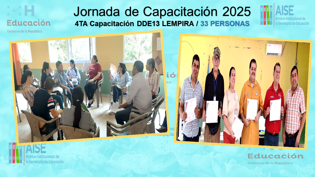 109.- CAPACITACION DIRECCIÓN DEPARTAMENTAL DE LEMPIRA DDE13