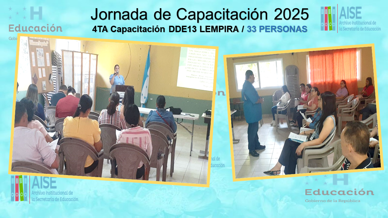 109.- CAPACITACION DIRECCIÓN DEPARTAMENTAL DE LEMPIRA DDE13