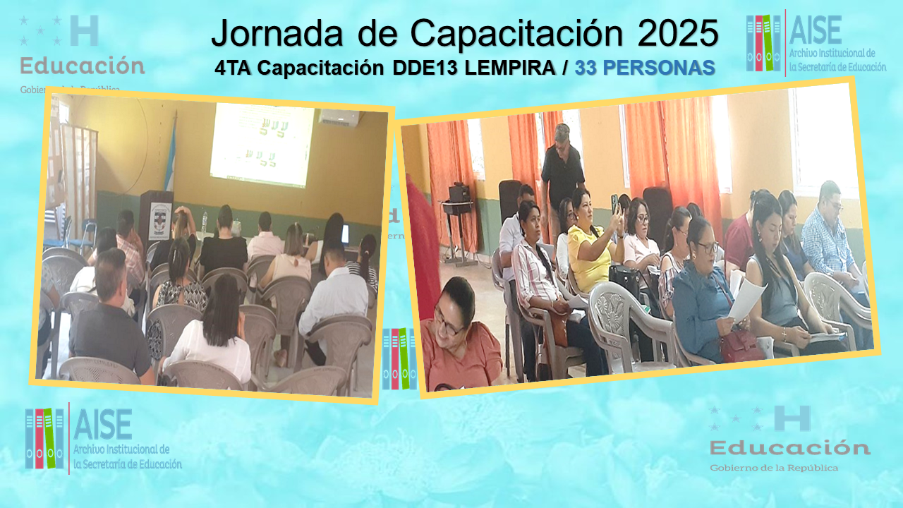109.- CAPACITACION DIRECCIÓN DEPARTAMENTAL DE LEMPIRA DDE13