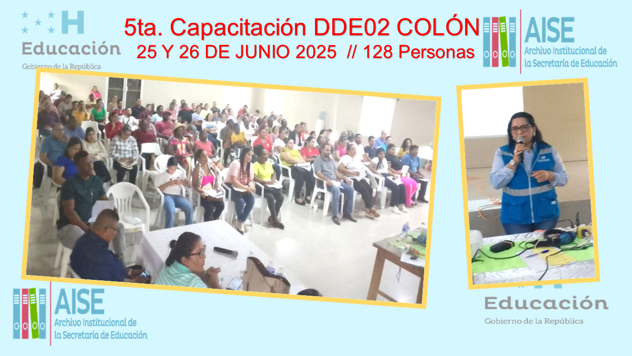 111.- CAPACITACION DIRECCIÓN DEPARTAMENTAL DE COLON DDE02