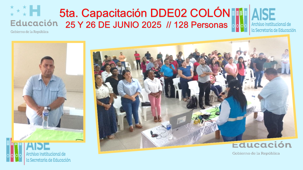 111.- CAPACITACION DIRECCIÓN DEPARTAMENTAL DE COLON DDE02