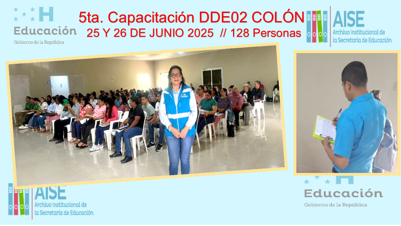 111.- CAPACITACION DIRECCIÓN DEPARTAMENTAL DE COLON DDE02