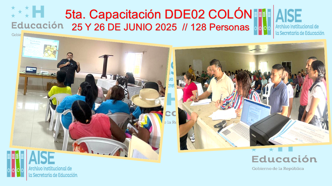 111.- CAPACITACION DIRECCIÓN DEPARTAMENTAL DE COLON DDE02