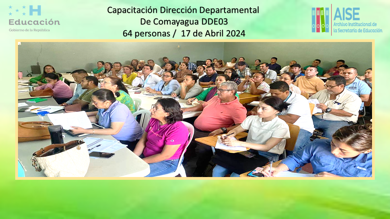 87.- DDE03 COMAYAGUA  4TA JORNADA DE CAPACITACION