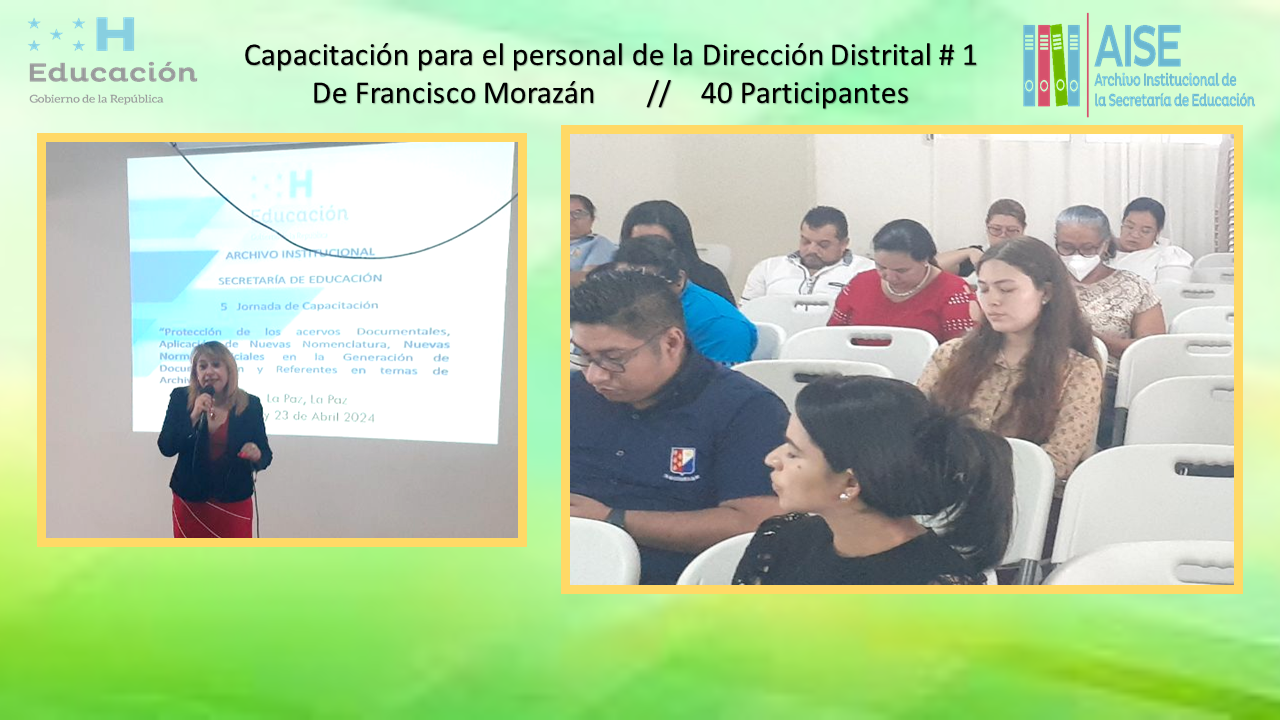 100.- Capacitación Distrital # 01 de Francisco Morazán