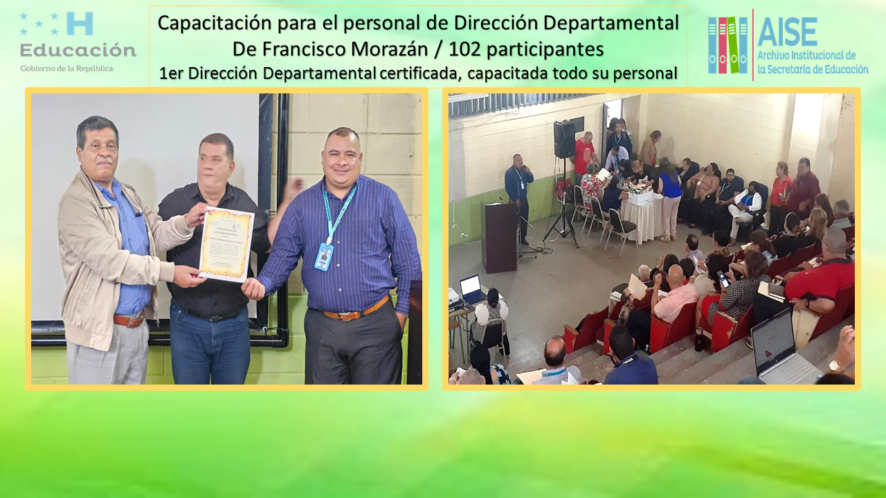 97.- DIRECCIÓN DEPARTAMENTAL DE FRANCISCO MORAZÁN ** CERTIFICACIÓN DE TODO EL PERSONAL