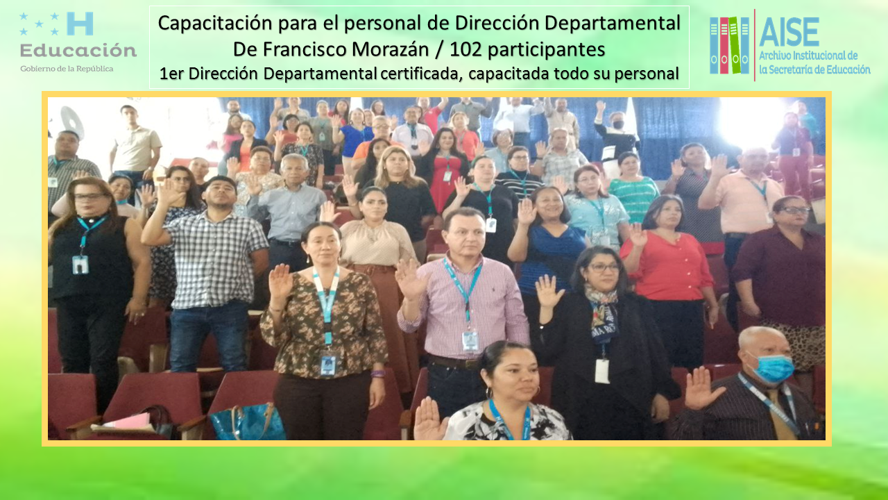 97.- DIRECCIÓN DEPARTAMENTAL DE FRANCISCO MORAZÁN ** CERTIFICACIÓN DE TODO EL PERSONAL