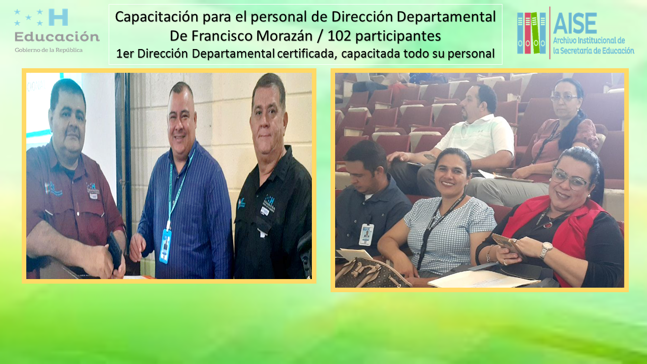 97.- DIRECCIÓN DEPARTAMENTAL DE FRANCISCO MORAZÁN ** CERTIFICACIÓN DE TODO EL PERSONAL