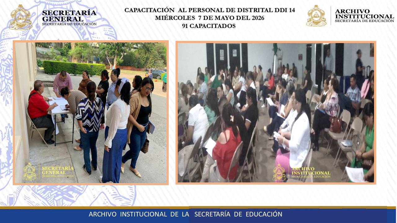 123.- CAPACITACION A LA DIRECCION DISTRITAL # 14 DDI0801 - 14