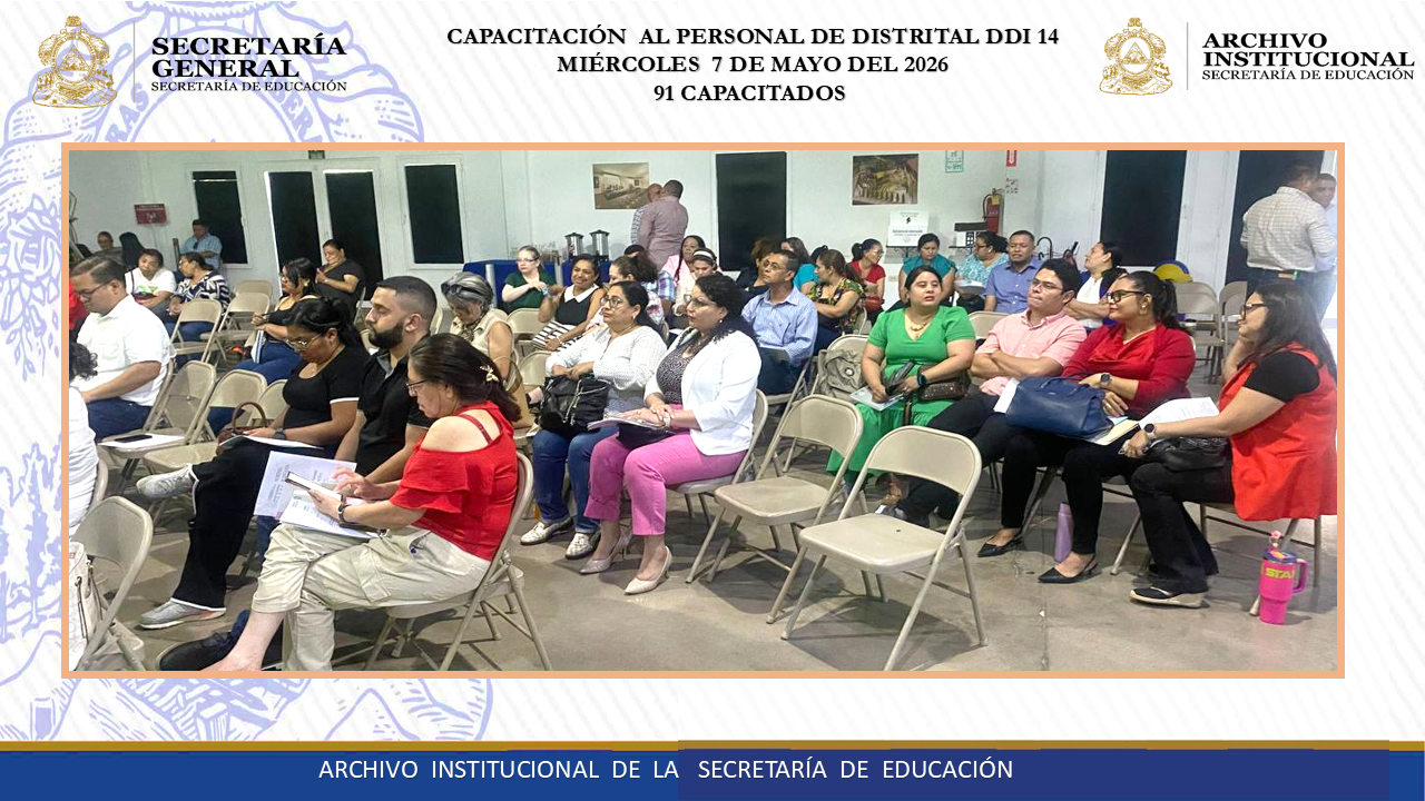 123.- CAPACITACION A LA DIRECCION DISTRITAL # 14 DDI0801 - 14