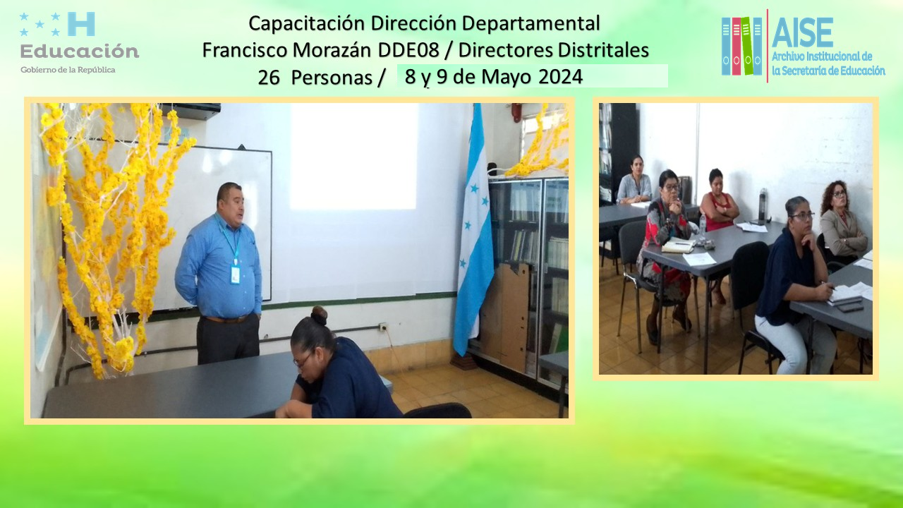89.- DDE08 DIRECCIÓN DEPARTAMENTAL DE FRANCISCO MORAZAN DIRECTORES DISTRITALES