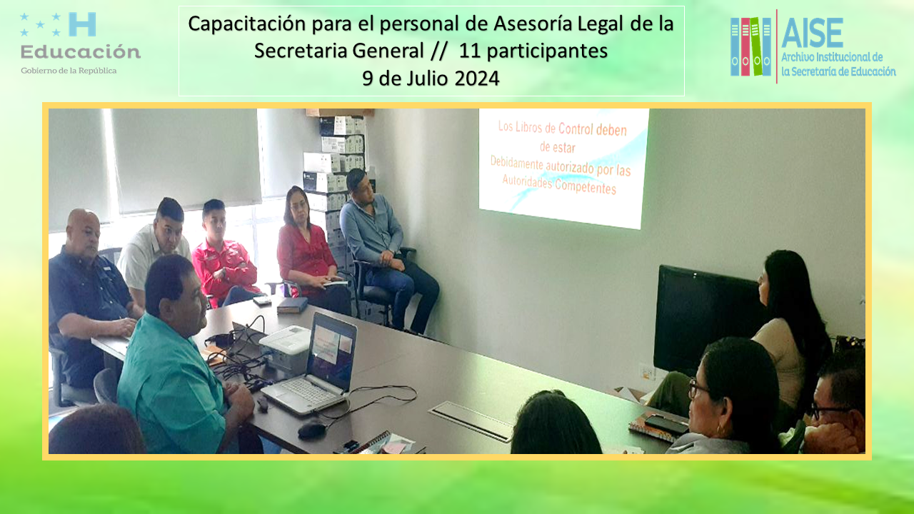 96.- CAPACITACIÓN AL PERSONAL DE ASESORÍA LEGAL