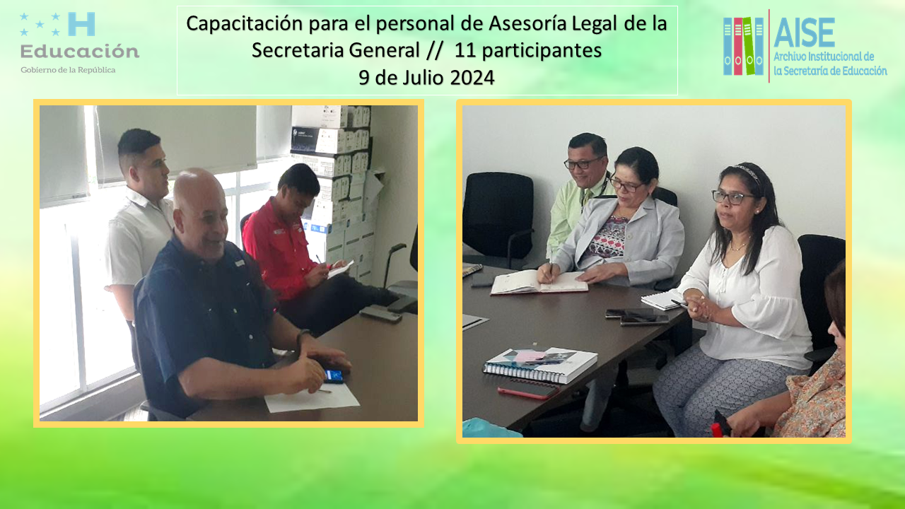 96.- CAPACITACIÓN AL PERSONAL DE ASESORÍA LEGAL