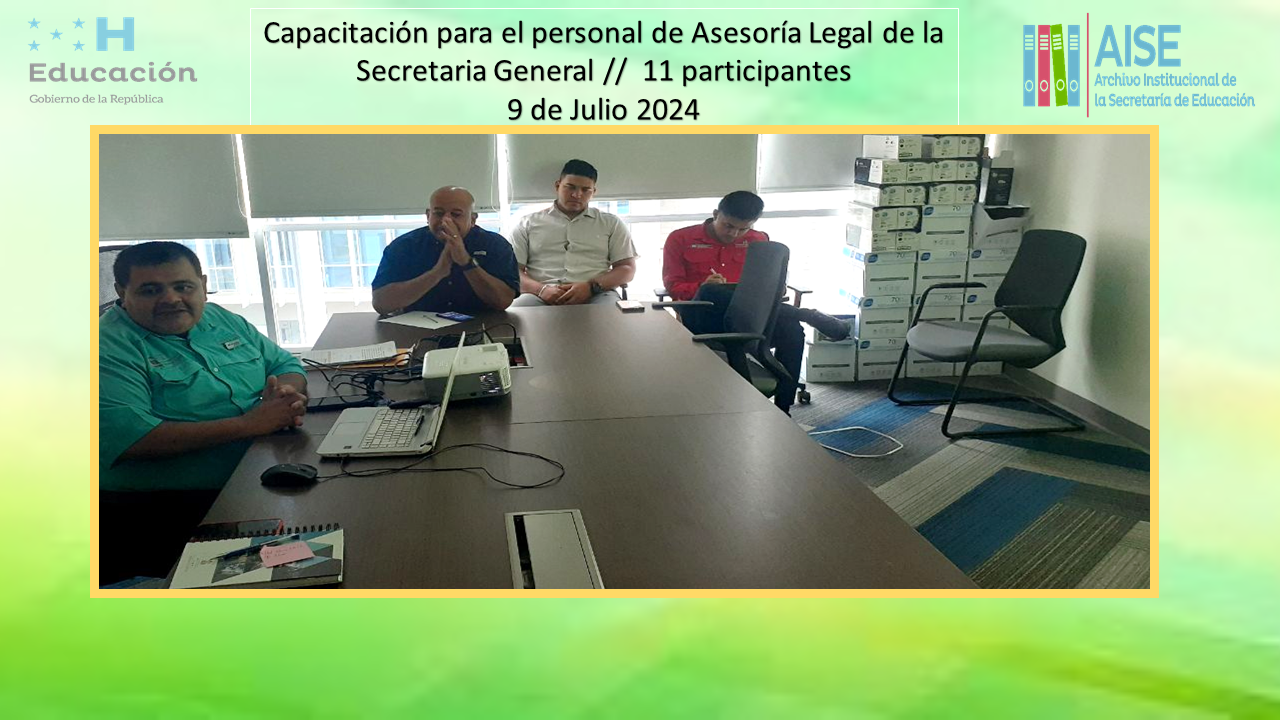 96.- CAPACITACIÓN AL PERSONAL DE ASESORÍA LEGAL