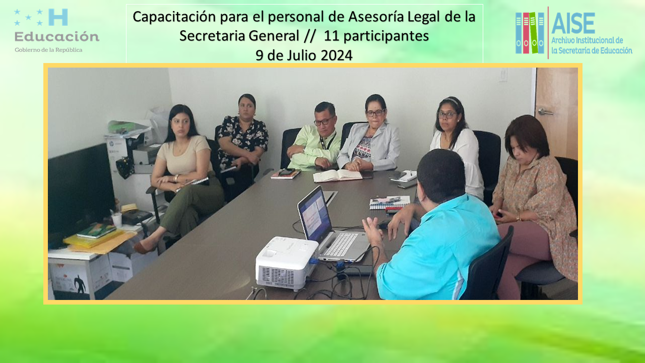 96.- CAPACITACIÓN AL PERSONAL DE ASESORÍA LEGAL