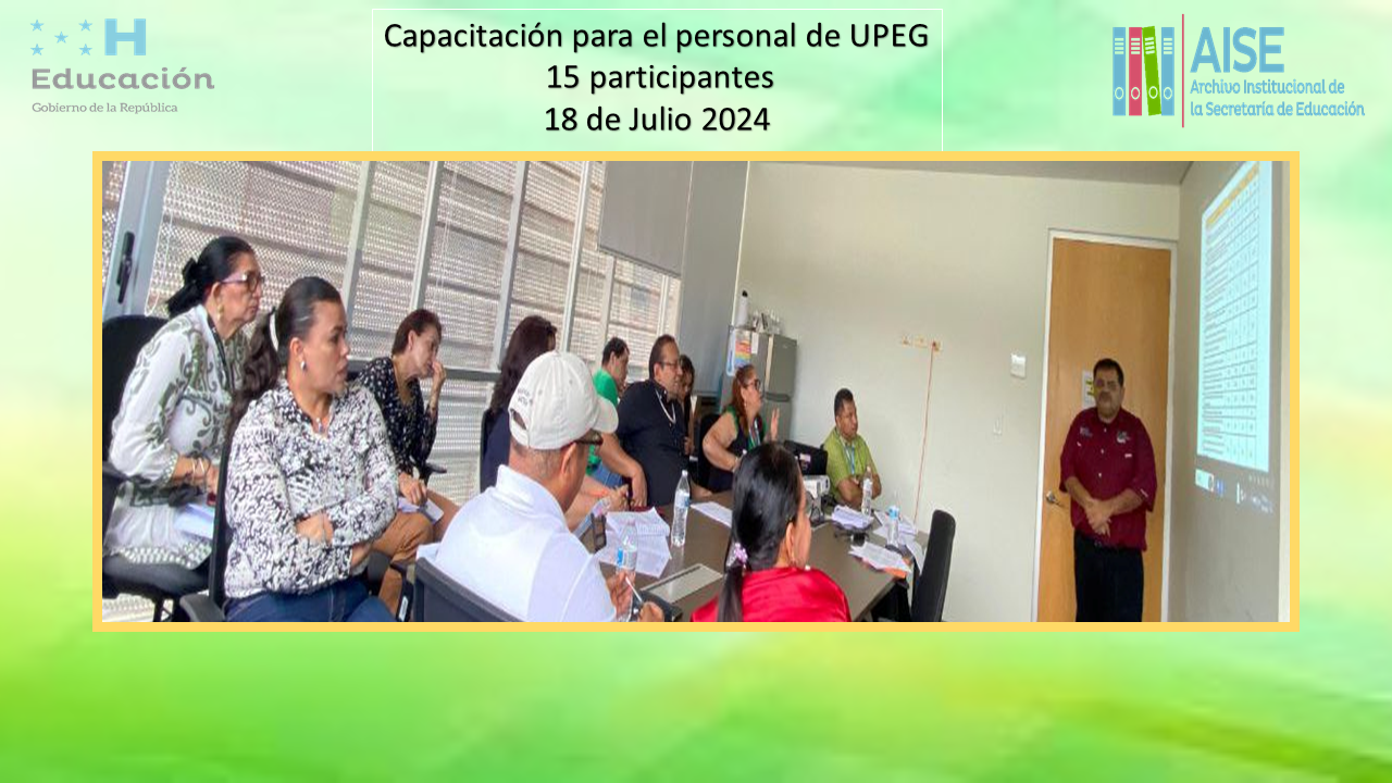 98..- CAPACITACIÓN  UNIDAD DE  PLANEAMIENTO Y EVALUACIÓN DE  LA  GESTIÓN  UPEG