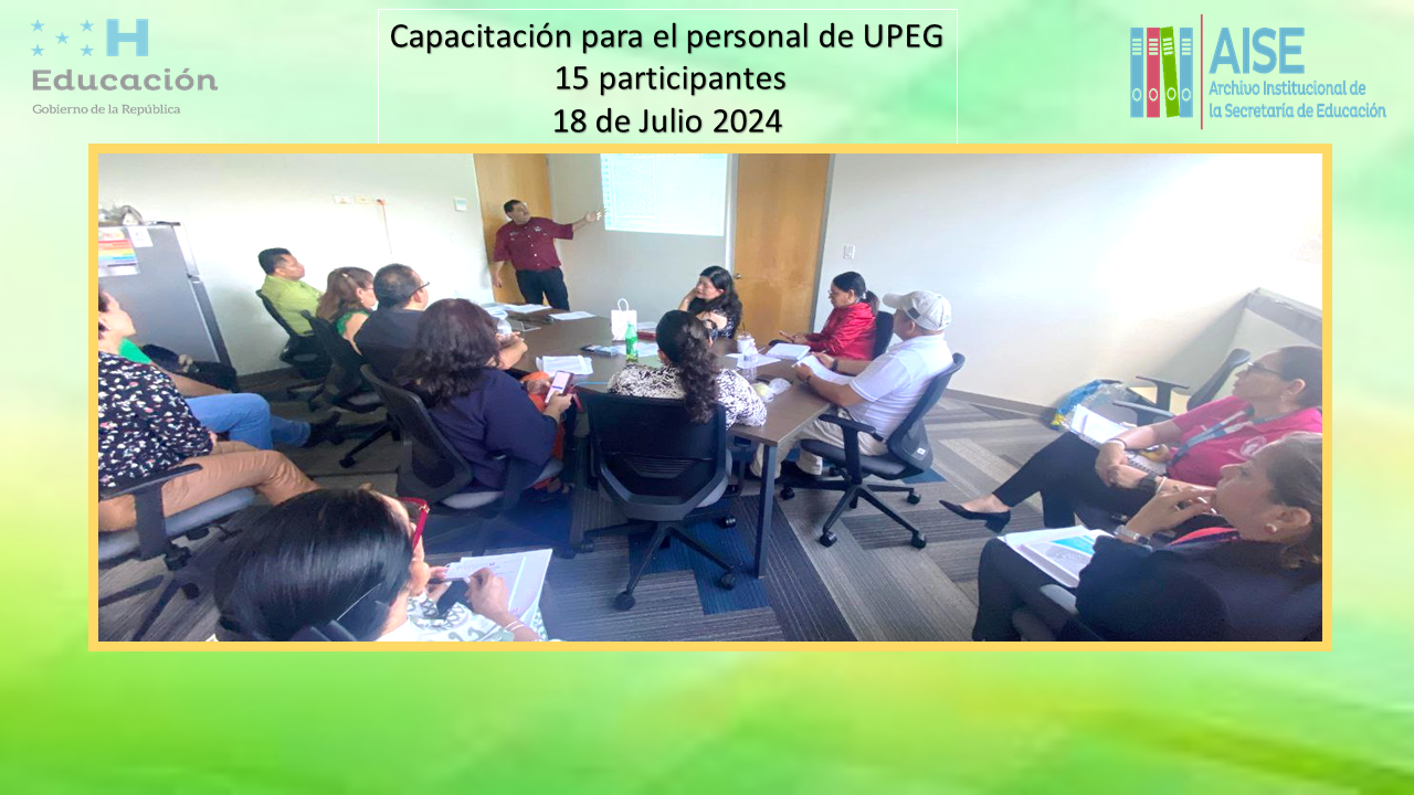 98..- CAPACITACIÓN  UNIDAD DE  PLANEAMIENTO Y EVALUACIÓN DE  LA  GESTIÓN  UPEG