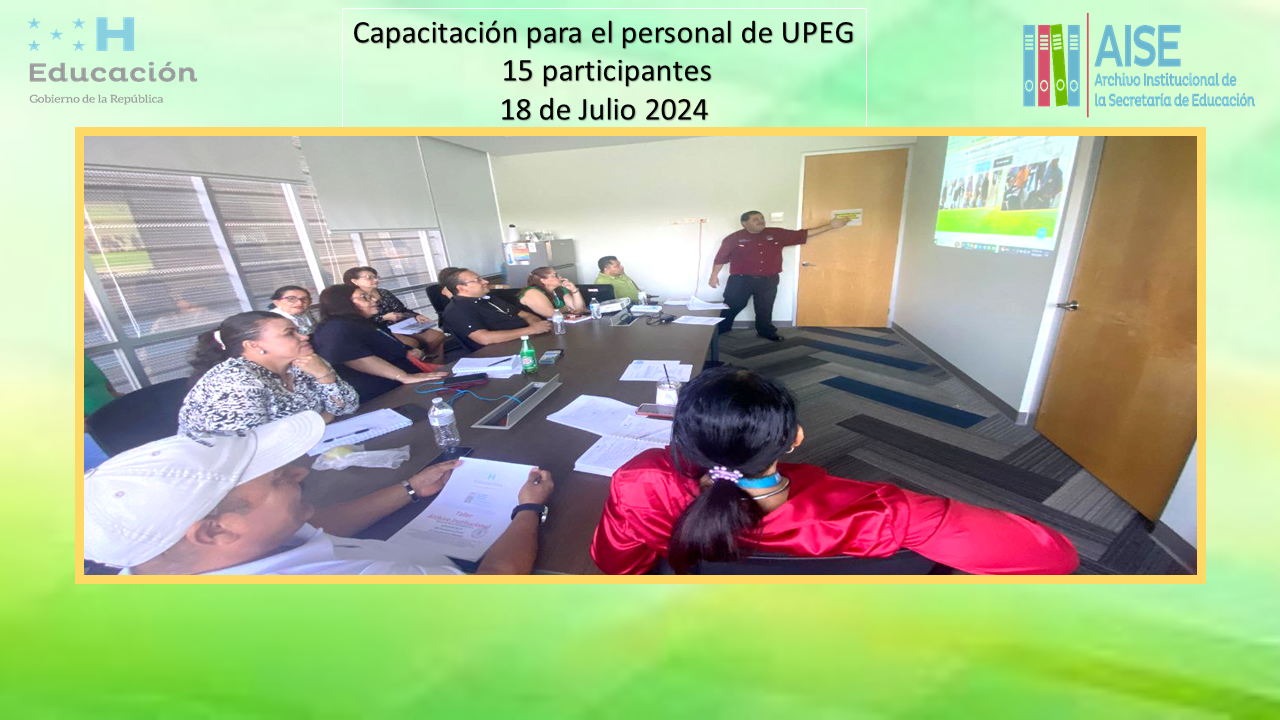 98..- CAPACITACIÓN  UNIDAD DE  PLANEAMIENTO Y EVALUACIÓN DE  LA  GESTIÓN  UPEG