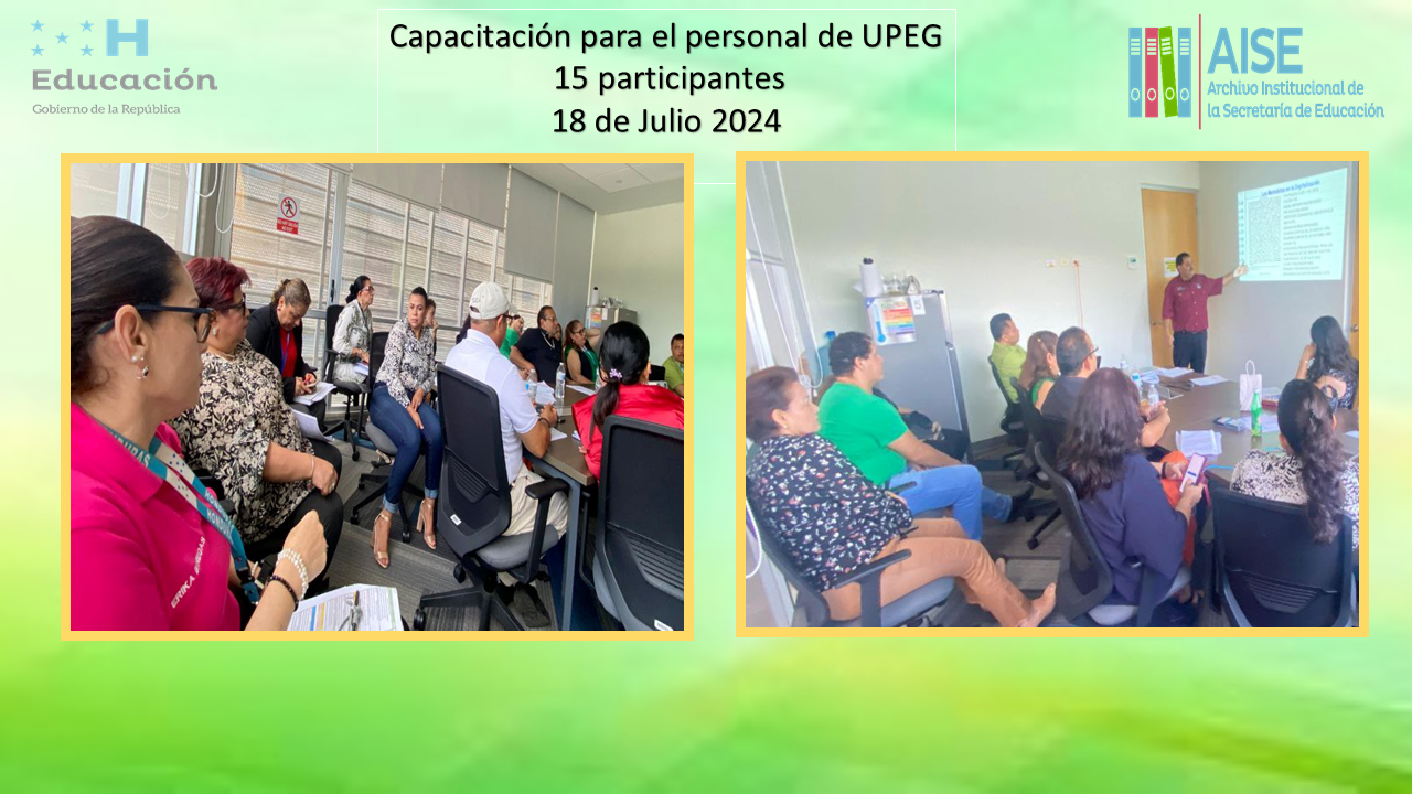 98..- CAPACITACIÓN  UNIDAD DE  PLANEAMIENTO Y EVALUACIÓN DE  LA  GESTIÓN  UPEG