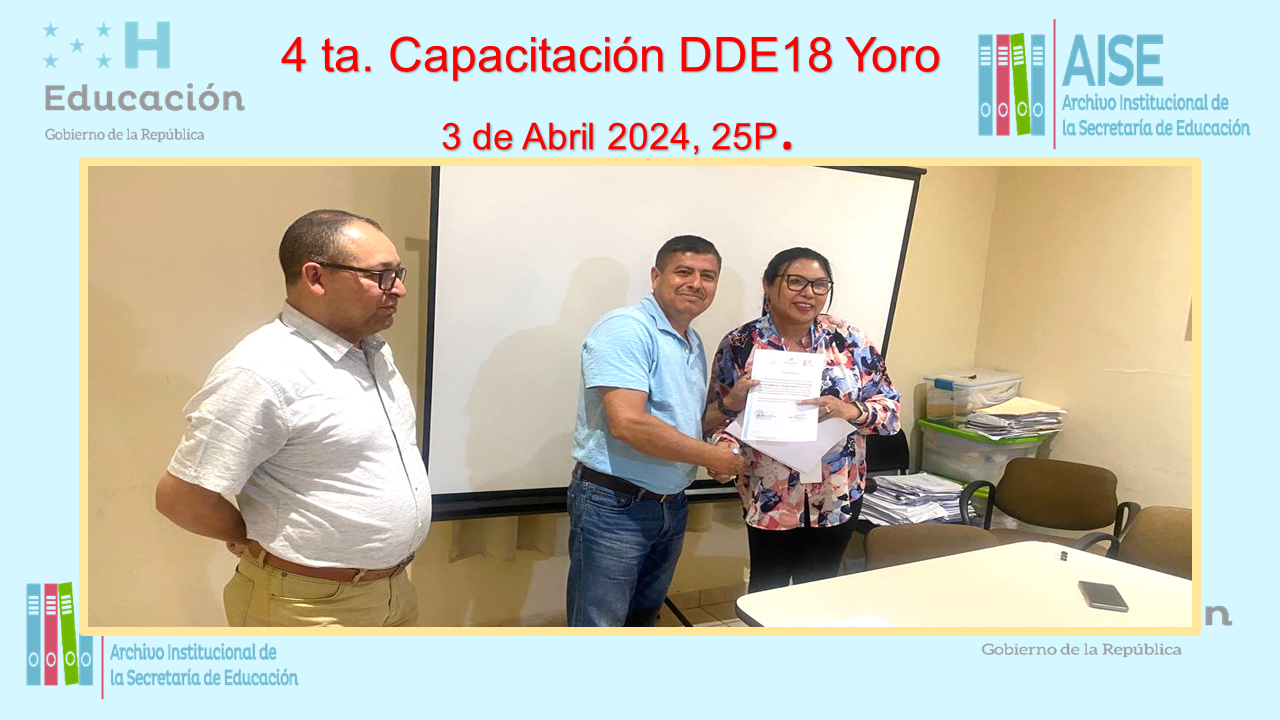 83.- DDE18 YORO 2024 4TA CAPACITACION