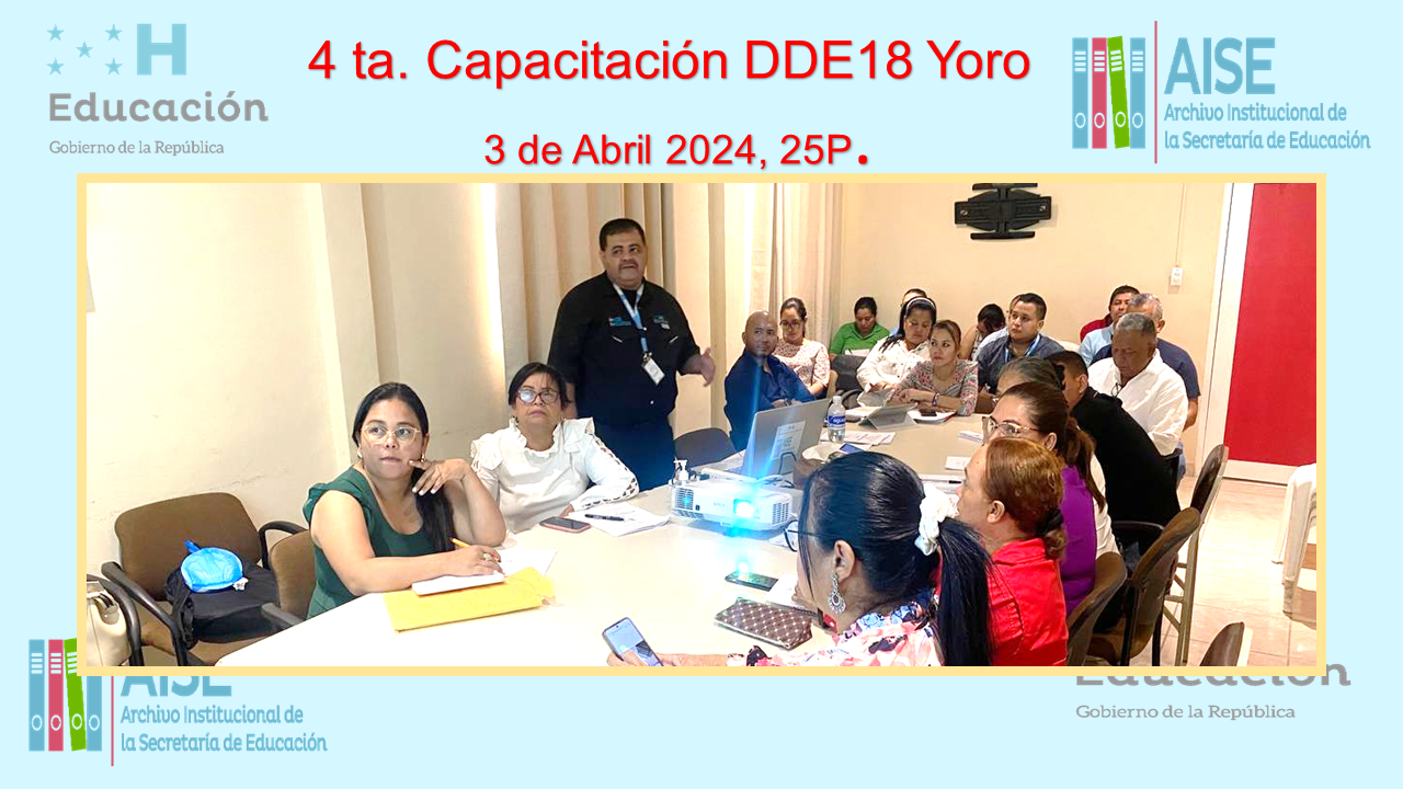 83.- DDE18 YORO 2024 4TA CAPACITACION